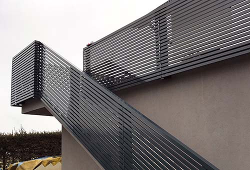 Geländer für Treppe und Balkon aus Aluminium