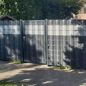 Doppelstabmattenzaun als Sichtschutz